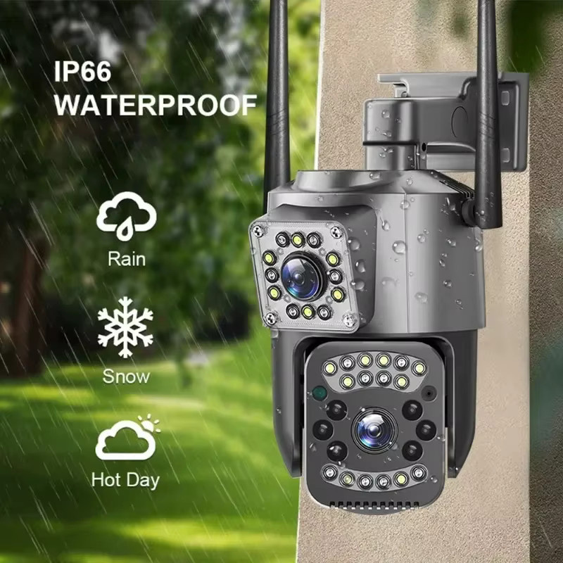 Luxuglow 8MP 4K PTZ Dual Objektiv Überwachungskamera mit WLAN und 4G SIM-Karte, Wasserdichte Outdoor CCTV Kamera mit Nachtsicht und automatischem Personen-Tracking in Grau - Bild 5