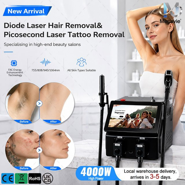 Emsnova 2-in-1 Diodenlaser Haarentfernungsgerät, Schwarz, Unisex - Bild 1