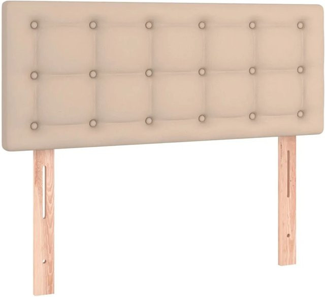 vidaXL LED Kopfteil in Cappuccino-Braun aus Kunstleder mit USB-Ladeport, Breite: 100 cm, Tiefe: 5 cm, Höhe: 78-88 cm - Bild 1