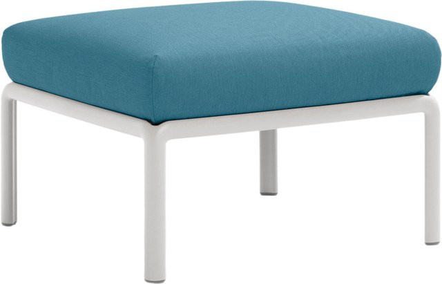 Nardi Komodo Pouf Gartenmöbel mit Polstern in Weiß und Blau - Bild 1