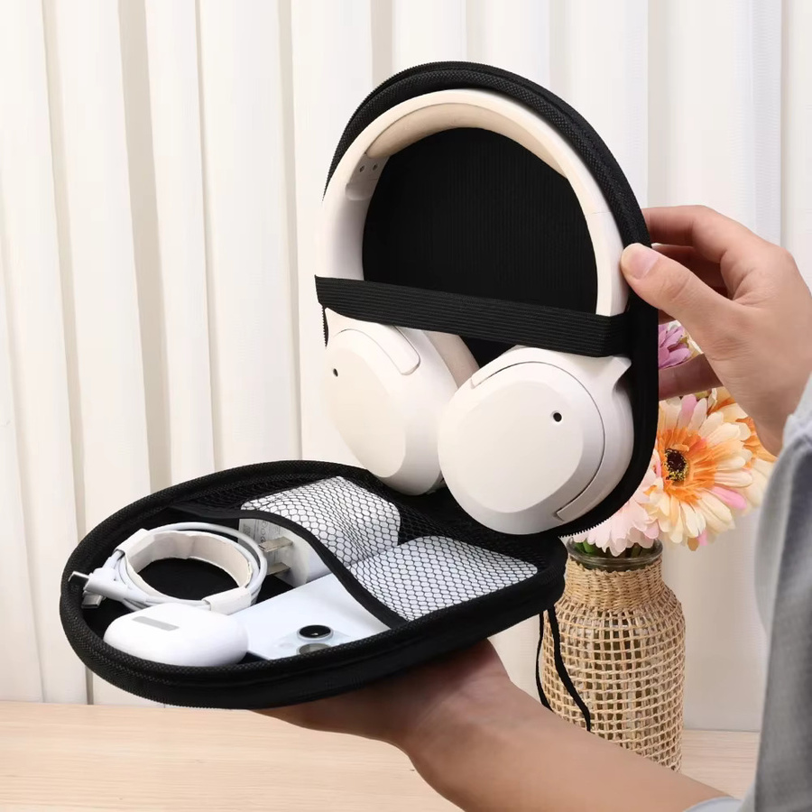 EVA-Tragetasche für Sony On-Ear-Kopfhörer wie MDR-ZX100, ZX110, ZX300, ZX310, ZX600 und WH-CH 720N XM4 in Schwarz - Bild 4