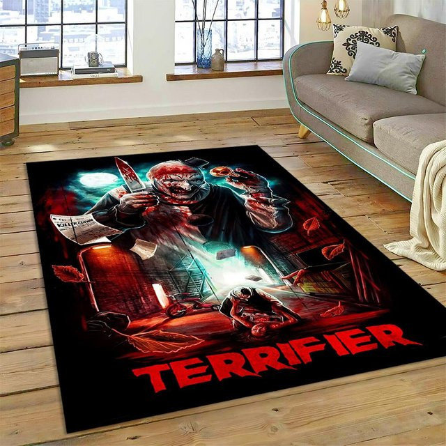 Karpetti 3D Terrifier 3 Horror Clown Teppich, Mehrfarbig, B/B: 120 x 160 cm - Bild 1