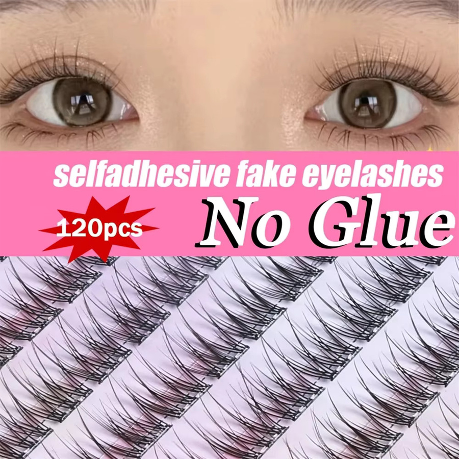 Effortless Glam Easy-Apply Falsche Wimpern Set, 120 Cluster, C-Curl, 12mm - Bild 3