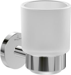 Villeroy & Boch Glashalter Elements Tender in Chrom und Weiß, B/T/H: 7,4 x 10,0 x 9,6 cm - Bild 1