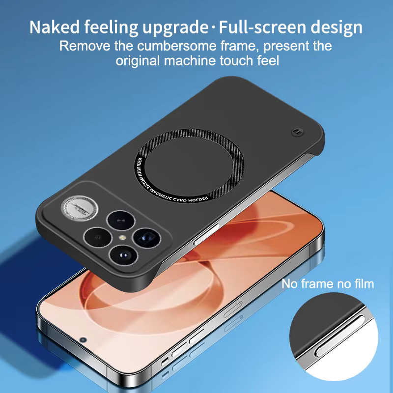 Magnetische und stoßfeste Handyhülle für Xiaomi Poco F8 Ultra und Poco F8 Pro in Weiß, luxuriöses und schlankes Design aus mattem Hart-PC - Bild 4