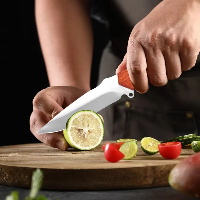 InLeung Ausbeinmesser aus Edelstahl mit Holzgriff zum Fleisch, Fisch und Gemüse Schneiden - Bild 2