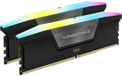 Corsair Vengeance RGB DDR5 RAM Kit 48 GB 2 x 24 GB 6000 MHz Schwarz - Bild 1