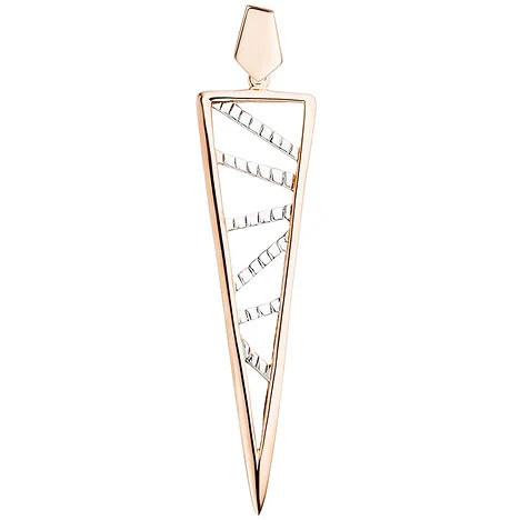Colfem Anhänger dreieckig spitz, 925 Sterling Silber, rotgold vergoldet, bicolor - Bild 1