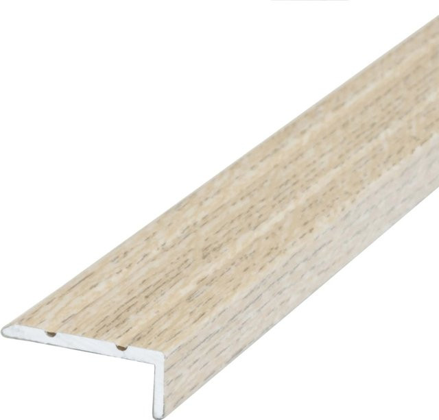 Dalsys Treppenkantenprofil selbstklebend aus Aluminium in Eiche Hell, B/H/T: 25 mm x 20 mm x 135 cm - Bild 1