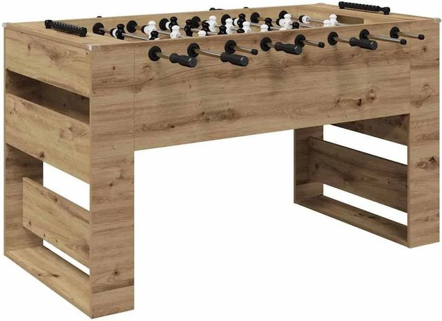 vidaXL Tischfußballtisch Artisan-Eiche in Braun, B/T/H: 146,5 x 74 x 85 cm - Bild 1