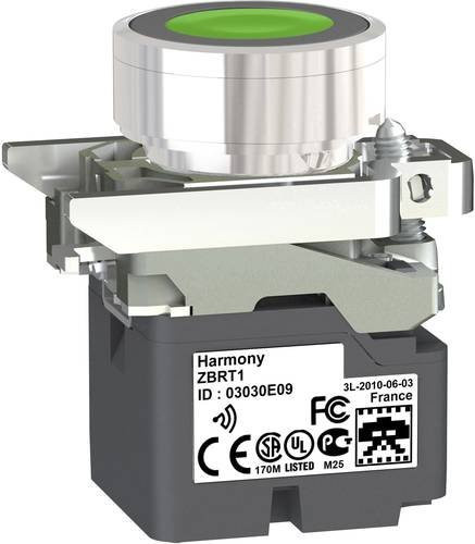 Schneider Electric ZB4RTA3 Drucktaster tastend in Grün aus Metall mit IP66 Front und IP30 Rückseite - Bild 1