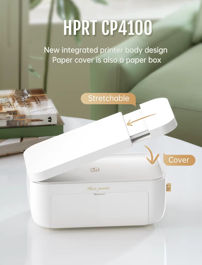 GZQIANJI Mini Tragbarer Farbfotodrucker mit Wifi Wireless Verbindung, 300 dpi Dye-Sublimation Technologie, Weiß - Bild 3