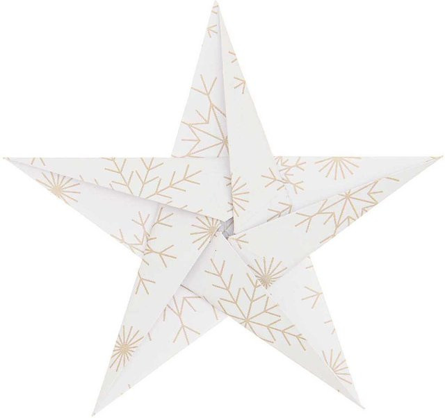 Rico Design Paper Poetry Bascetta Origamipapier Schneeflocken in Gold, 15 x 15 cm - Bild 1