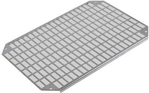 Fibox Montageplatte aus verzinktem Stahl gelocht, Farbe Silber, B: 53,0 cm, L: 73,0 cm, Dicke: 0,2 cm - Bild 1