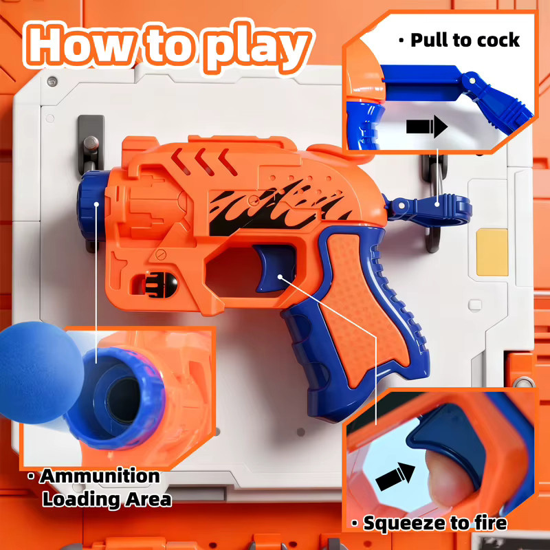 XDR Kinder-EVA-Soft-Bullet-Spielzeugpistole, Bunt / Mehrfarbig - Bild 5