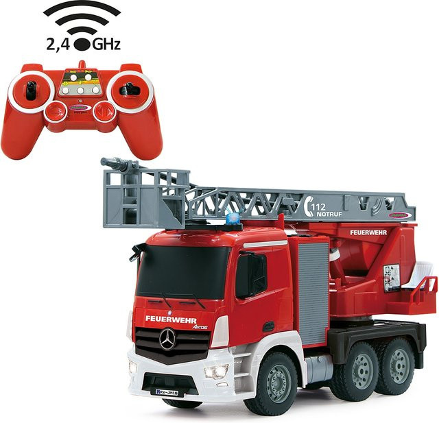 JAMARA Feuerwehr Drehleiter Mercedes-Benz Antos 1:20 rot ab 6 Jahren - Bild 4
