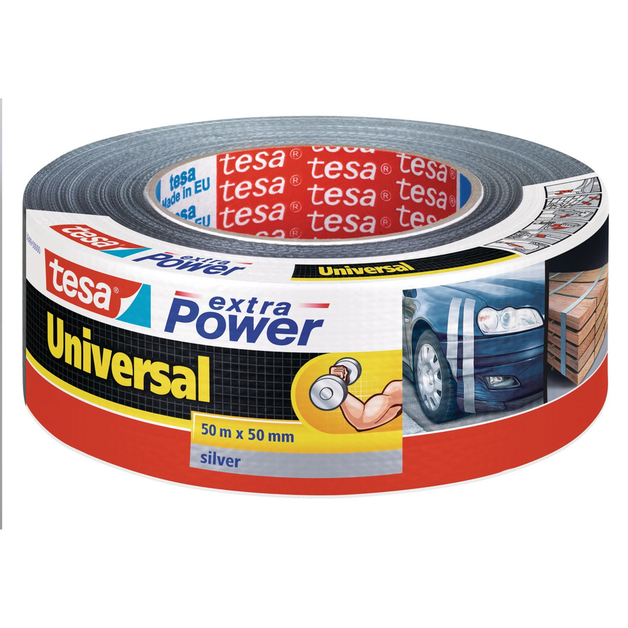 Tesa Extra Power Universal Gewebeband Silber 50 m x 50 mm - Bild 2