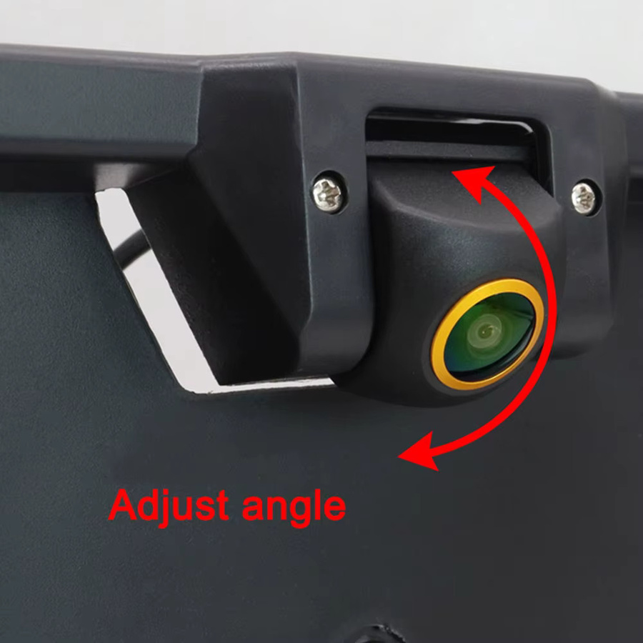 SMARTOUR Rückfahrkamera Full HD AHD 1080P mit 180 Grad Fisheye-Objektiv und Kennzeichenrahmen in Gold und Schwarz für europäische Fahrzeuge - Bild 4