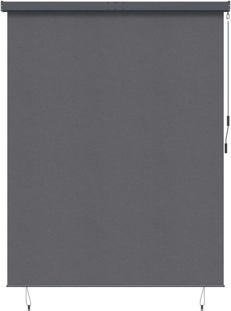 vidaXL Rollo mit Vorhängen Anthrazit aus Polyester und Aluminium, Breite: 200 cm, Höhe: 250 cm - Bild 1
