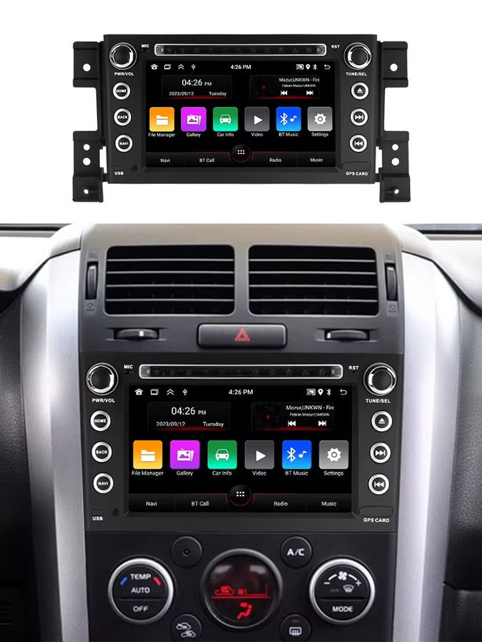 MEKEDE Android 15 Autoradio Stereoanlage für Suzuki Grand Vitara 3 (2005 - 2015) mit Carplay, WIFI, Bluetooth und Videoplayer in Schwarz - Bild 5