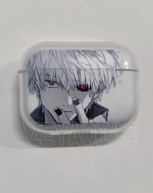 Anime Tokyo Ghoul Schutzhülle für Apple AirPods 4, AirPods Pro und AirPods Pro 2, transparent - Bild 1