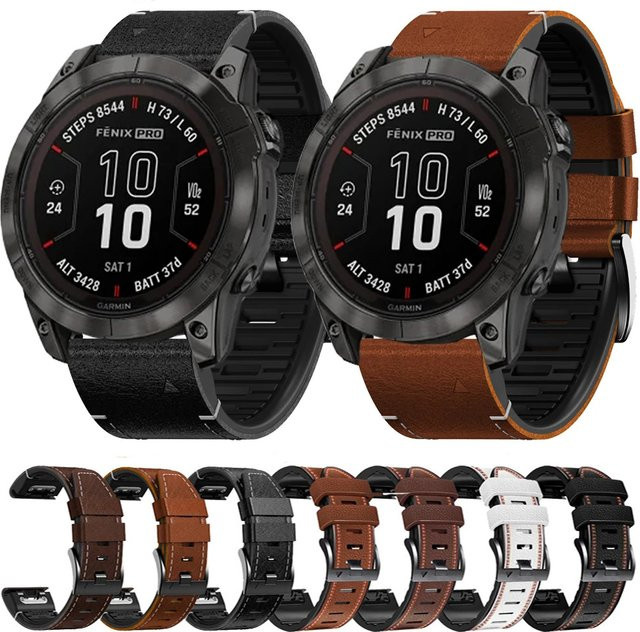 QCTOG Uhrenarmband Leder, Silikon, 26 mm, 22 mm, Unisex - Bild 1