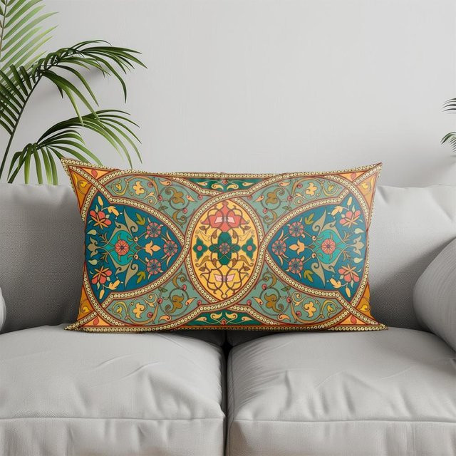 Rechteckige Kissenhülle mit orientalischem Muster von JMG Clothing, Mehrfarbig, B/H: 70 x 50 cm - Bild 1