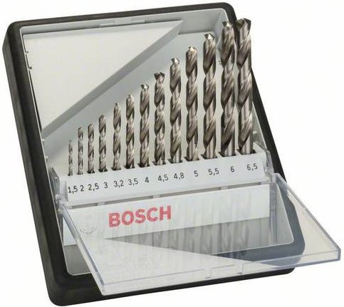 Bosch HSS Metall-Spiralbohrer-Set Robust Line, 13-teilig, Farbe: Silber - Bild 1