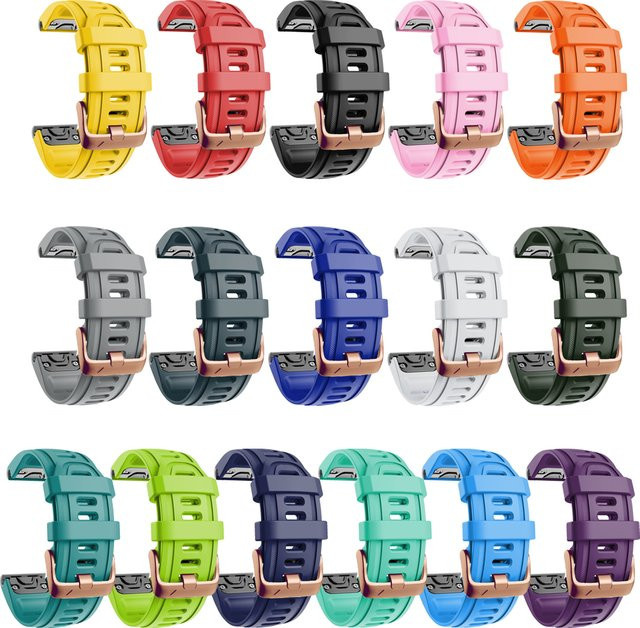 QCTOG Uhrenarmband Silikon, 20 mm, für Garmin Fenix 8 7S 6S 5S instinct 2S Mk3 - Bild 1