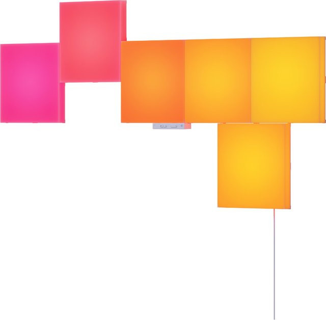 Nanoleaf Blocks Big Squares Starter Set 6er-Set LED Wandbeleuchtung in Weiß und Multicolour - Bild 1