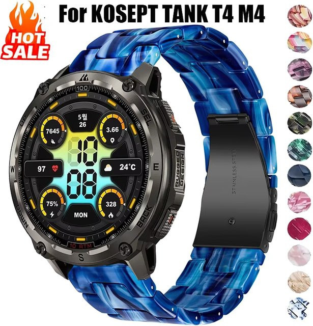 KOSPET Uhrenarmband Harz, Bunt, 22 mm, Unisex - Bild 1