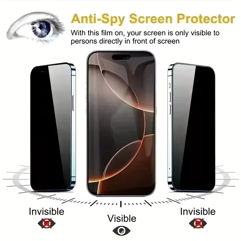 Bolomboy Anti-Spy Panzerglas Displayschutzfolie für iPhone Modelle, transparent - Bild 5