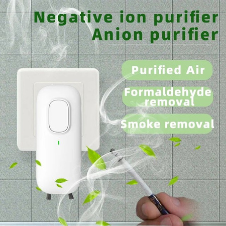 ENERFER Mini-Anionenreiniger in Weiß als Plug-in-Luftreiniger mit Negativ-Ionen-Generator zur Geruchsentfernung für Zuhause, Badezimmer und Haustiere