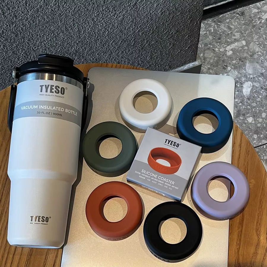 Universal Silikon Anti-Rutsch Unterseite für Tyeso Wasserflaschen in Blau und Mehrfarbig, Durchmesser: 71 mm bis 77 mm - Bild 2