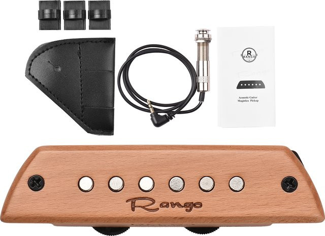 Rango RG-S3 Magnetischer Tonabnehmer für Akustikgitarren aus Buchenholz in Braun - Bild 1