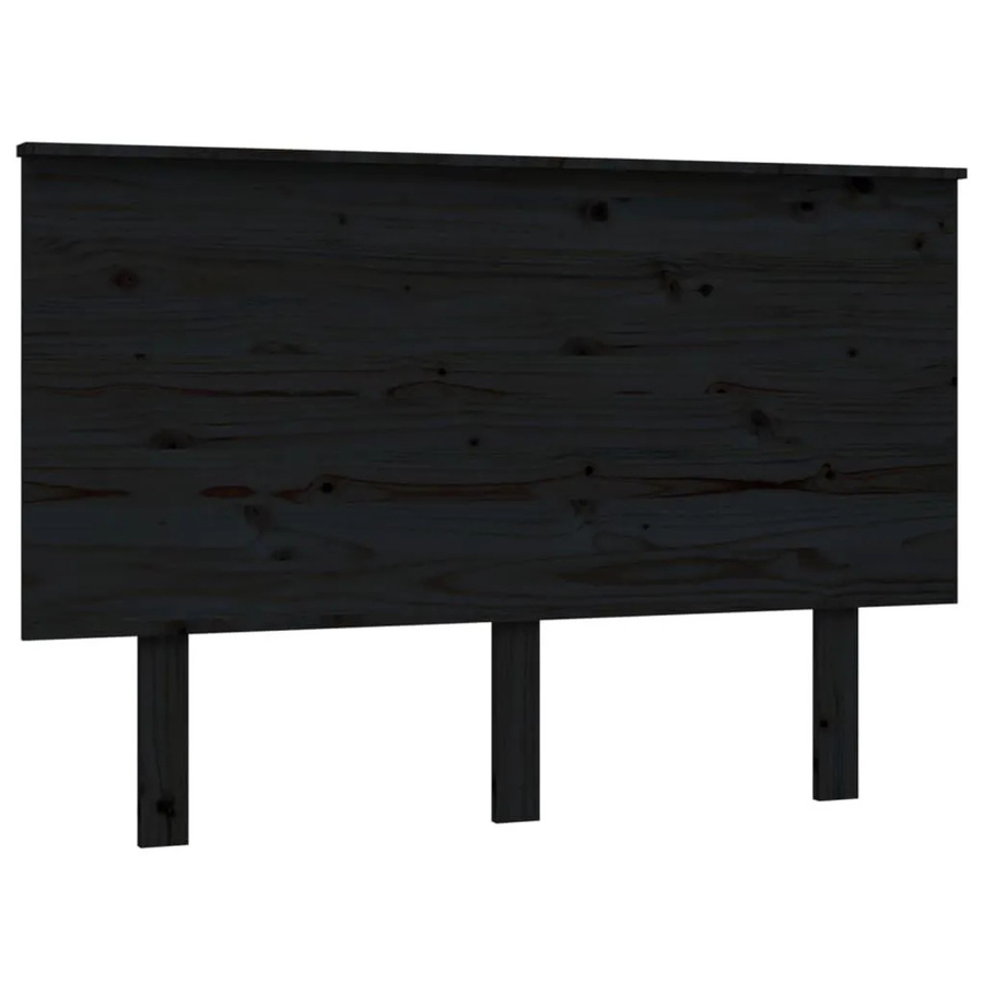 vidaXL Kopfteil aus Massivholz Kiefer in Schwarz, B/H/T: 124 x 82,5 x 6 cm - Bild 2