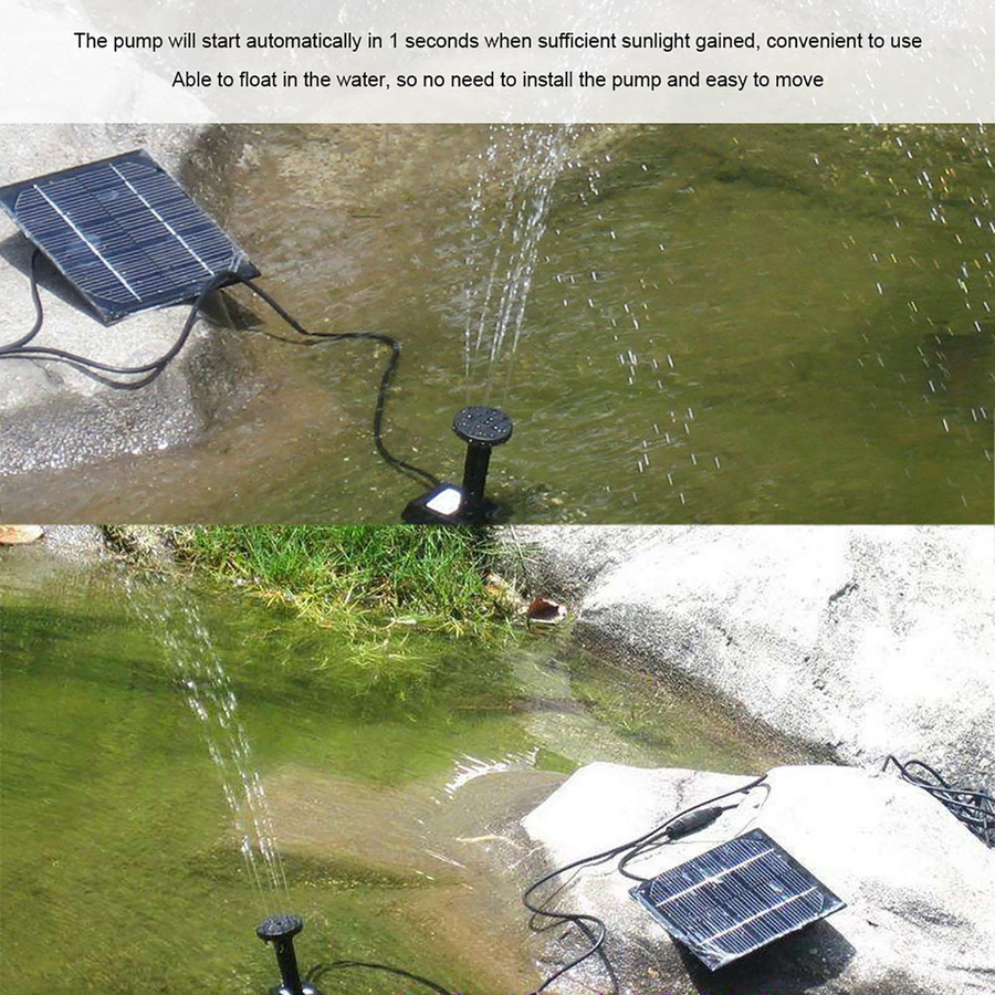 Solarbetriebene Springbrunnen-Wasserpumpe von mfySpace für Gartenteich, Pool und Aquarium - Bild 6