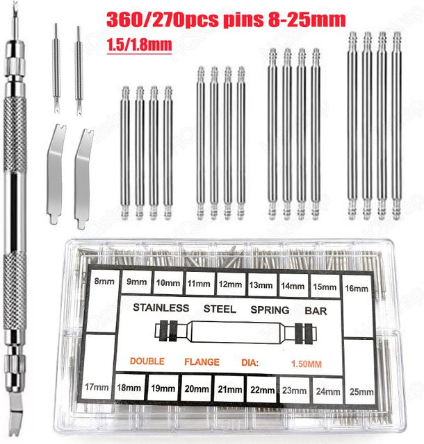 HQstrap Uhrenreparaturwerkzeuge, Edelstahl, Set - Bild 1
