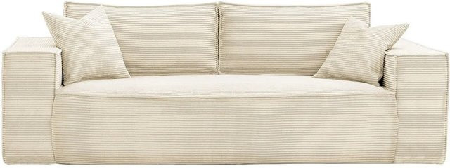 Vente-unique Schlafsofa Amelia in Beige mit Polsterung und Dekokissen, Breite: 234 cm, Tiefe: 90 cm, Höhe: 105 cm - Bild 1