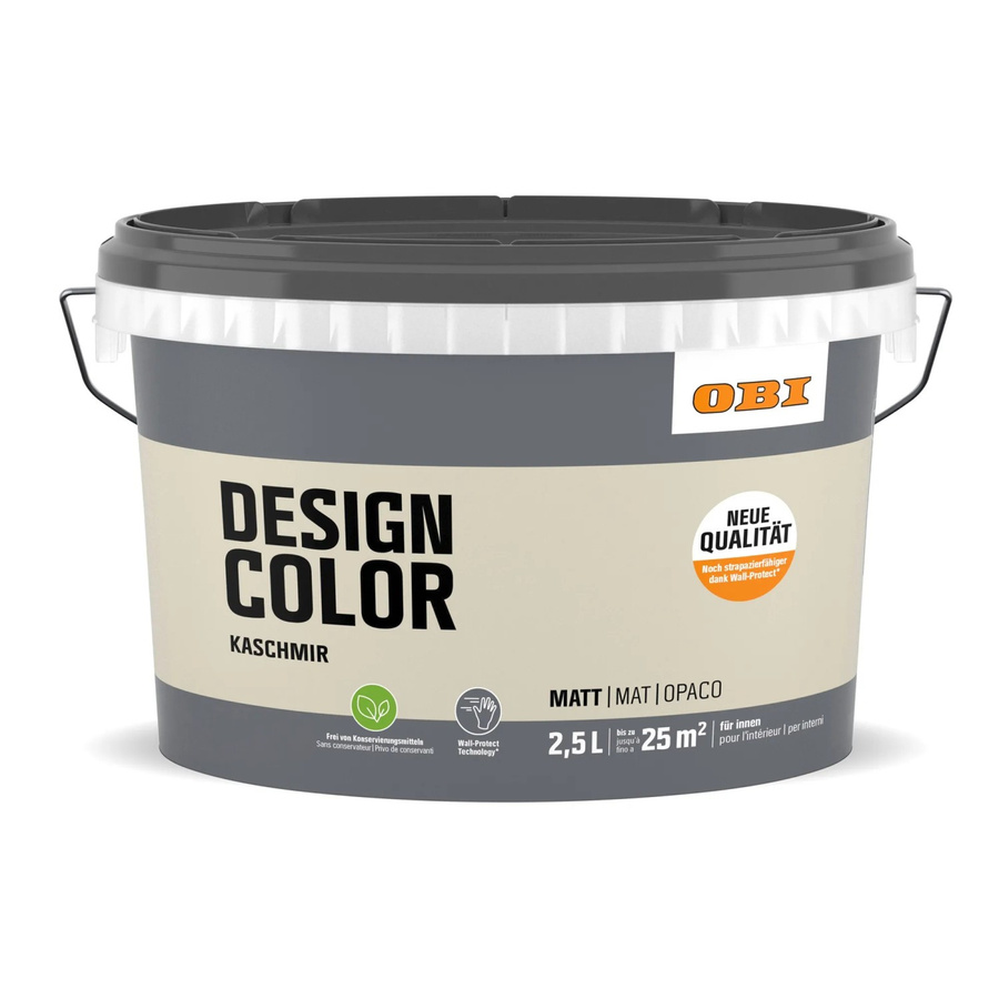 OBI Design Color Dispersionsfarbe Kaschmir Beige 2,5 l - Bild 2