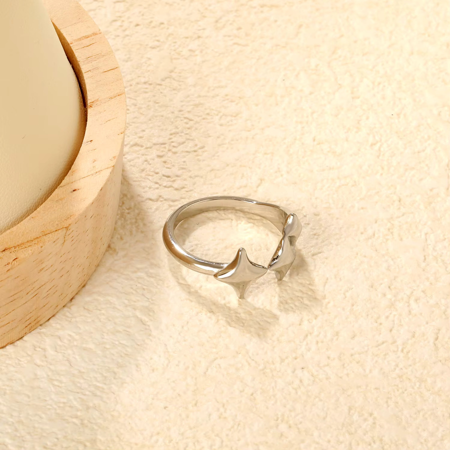 LUXUKISSKIDS Stern-Ring, Edelstahl, Silber, Damen - Bild 1