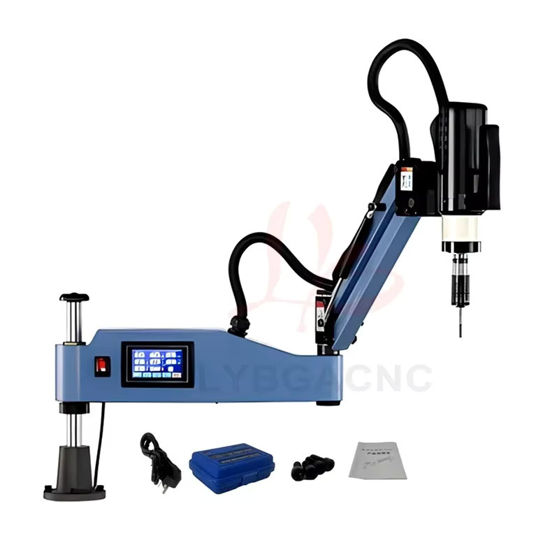 LYBGACNC Elektrische Gewindeschneidmaschine mit Easy Arm und Spannfutter, Blau, Universelle vertikale Bohrgewindeschneidmaschine für M2-M10 und M3-M20 - Bild 2