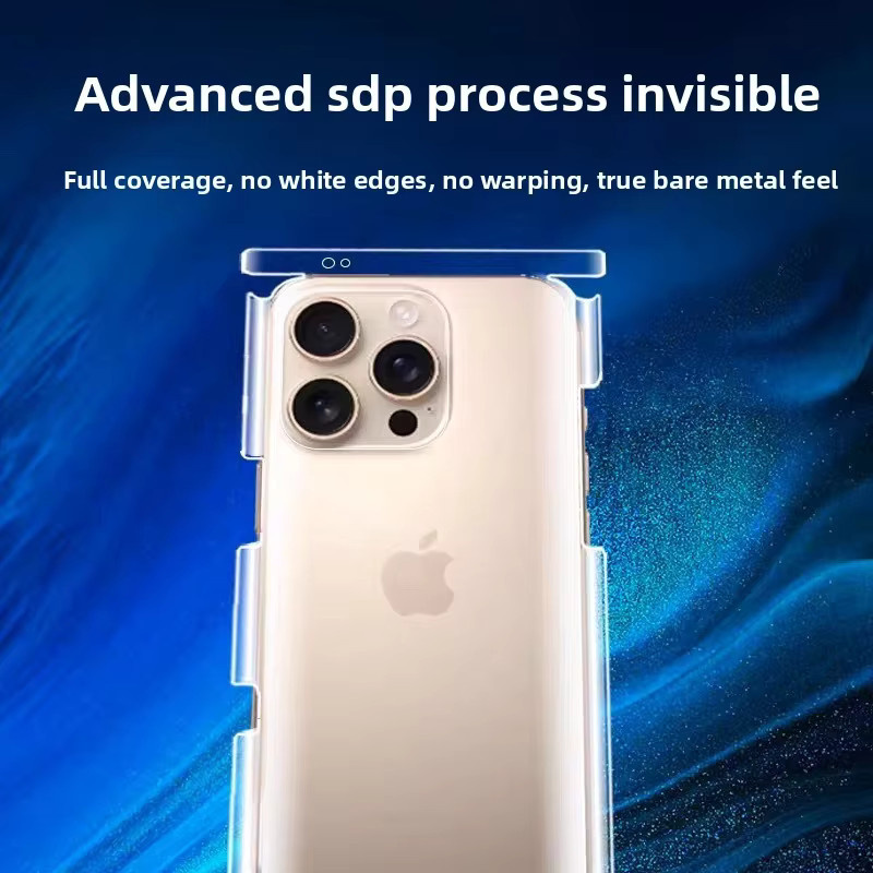 Vyimc 2in1 Hydrogel Schutzfolien Set für iPhone mit Seitenrahmen und Rückseite in Transparent und Schwarz - Bild 3