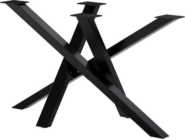 DELUKE Tischgestell BELD aus Stahl in Schwarz mit industrieller Optik, H: 72 cm, B: 120 cm, T: 60 cm - Bild 1