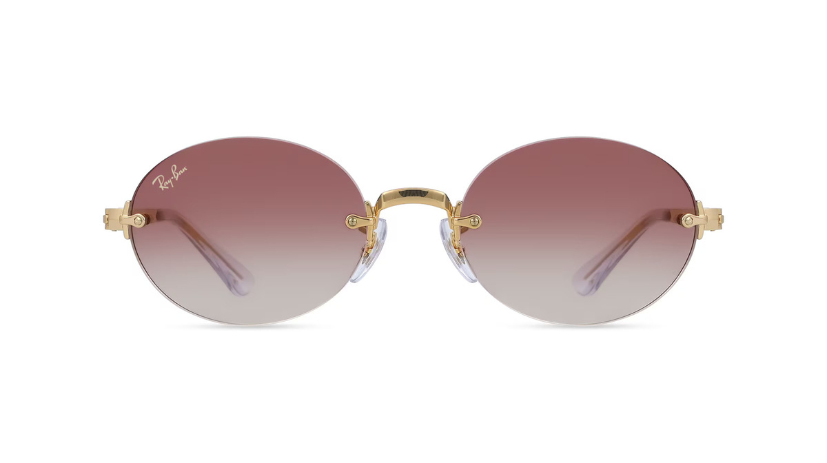 Ray-Ban RB3929 Sonnenbrille, randlos, oval, Metall, Unisex, gold - Bild 1