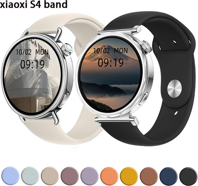 Uhrenarmband Silikon, Schwarz, Xiaomi, 20-22 mm, Unisex - Bild 1