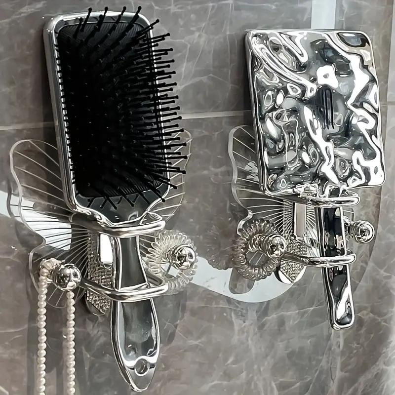 Elberta Kammhalter für das Badezimmer mit Diamond-Design, Wandmontage, Silber - Bild 4