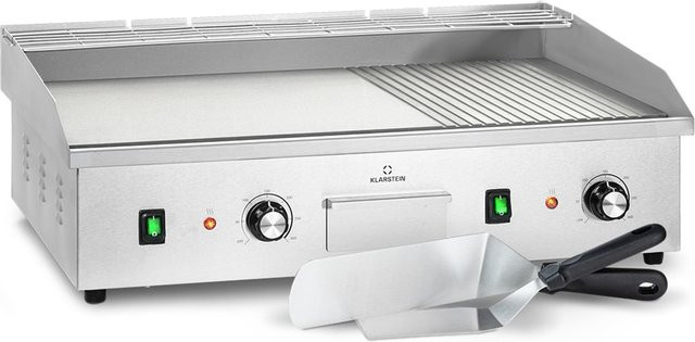 Klarstein Elektrogrill Plancha aus Edelstahl in Silber - Bild 1