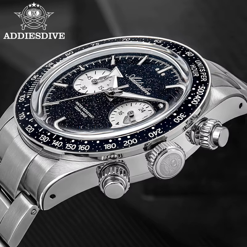 ADDIESDIVE Chronographenuhr, Edelstahl, Quarz, Herren - Bild 5