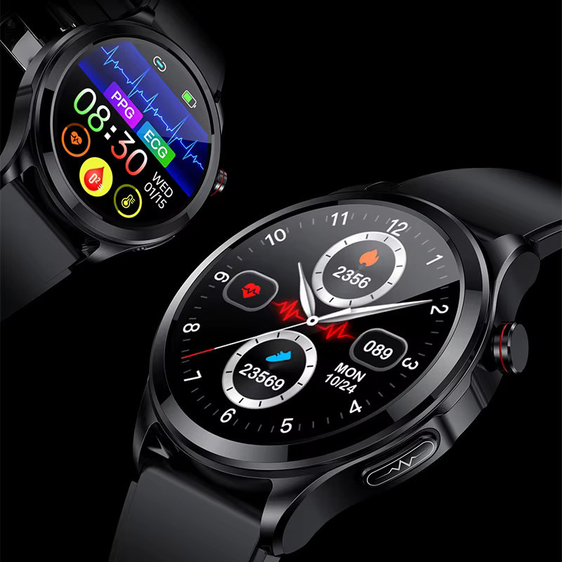 GEJIAN Smartwatch, Schwarz, Silikon, 1,39 Zoll, Rund - Bild 3